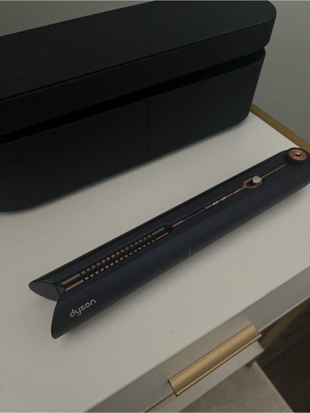 Dyson Corrale cordless Hair Straightener in Deep Blue with Rose Gold Accents